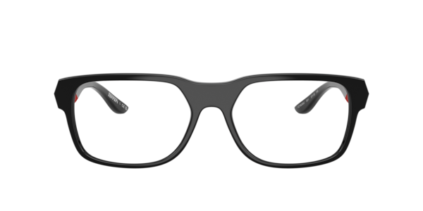 Scuderia Ferrari Men's Irregular Eyeglasses, FZ8030U - Black Shiny