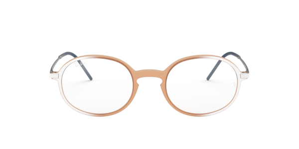 Ray-Ban Rb7153 Optics Eyeglasses White Frame Clear Lenses Polarized 52-21