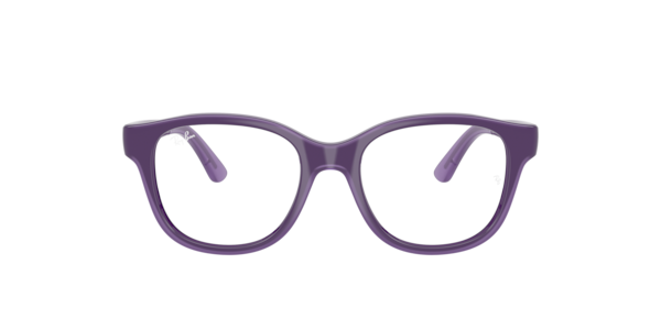 Ray-Ban Rb1950 Optics Kids Everflex Eyeglasses Violet On Transparent Violet Frame Clear Lenses Polarized 44-17