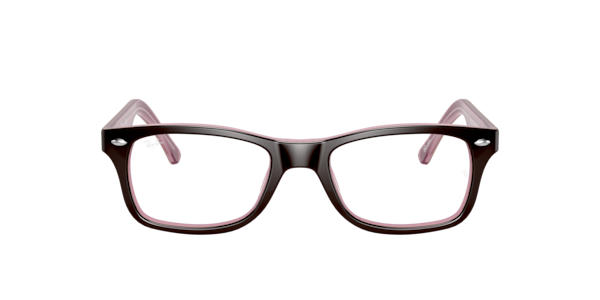 Ray-Ban Rb5228 Optics Eyeglasses Brown Frame Clear Lenses 53-17