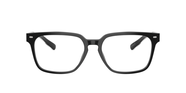 B by Brooks Brothers Men's Rectangle Eyeglasses, BB2072U - Black