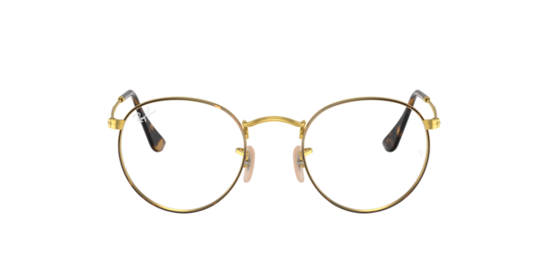 Ray-Ban RX3447V Round Metal 2945 Men's Glasses Tortoiseshell Size 47 - Blue Light Block Available