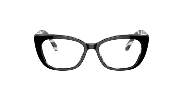 Dolce&Gabbana Child Cat Eye Eyeglasses, DX3357 - Black On Zebra
