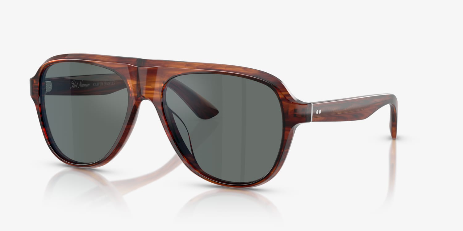 ブラック アビエイター サングラス 57-16 OV5581SU Oliver Peoples OV5581SU Paul Newman Sun Sunglasses | LensCrafters