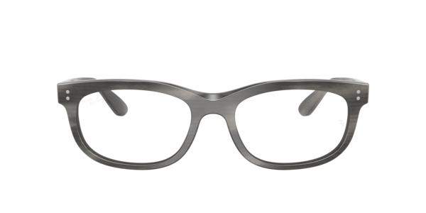 Ray-Ban Balorette Optics Eyeglasses Striped Gray Frame Clear Lenses Polarized 56-19