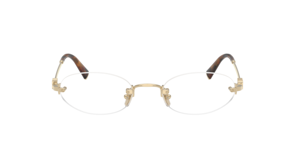 Miu Miu MU53WV ZVN1O1 Women’s Glasses Gold Size 53 - Free Lenses - Blue Light Block Available