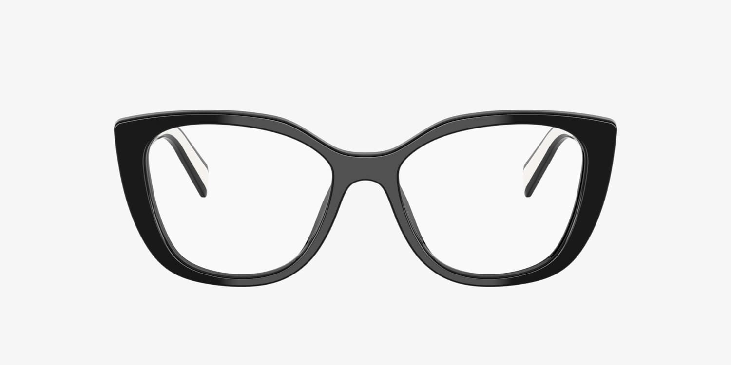 PRADA SPR 04V 1AB-5O0 Black Square Full Rim Eyeglasses FRAMES ONLY 57-17-140 2N PRADA Plastic Frame Square Eyeglass Frames for sale | eBay main image 3