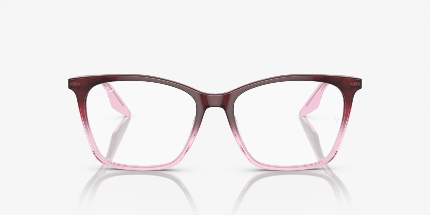 Ray-Ban Black Pink Eyeglasses Frames Only Ray-Ban RX7140 clear , pink frame main image 4