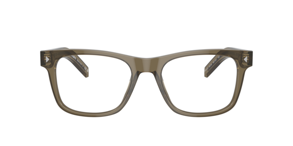 Prada Men's Pillow Eyeglasses, Pr A13V - Transparent Earth