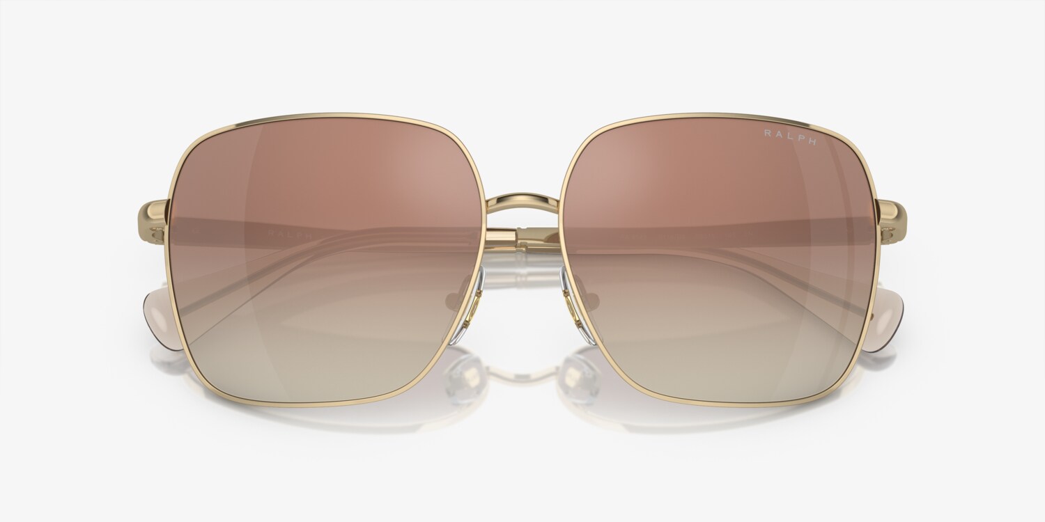 Vintage Ralph Lauren RA4027 Oversized Square Sunglasses Gold Classic Luxury RALPH LAUREN Sunglasses Vintage Square POLO Gold 54-19 Frame  main image 2