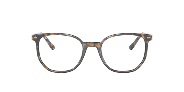 Ray-Ban Elliot Optics Eyeglasses Brown Grey Havana Frame Clear Lenses Polarized 50-19