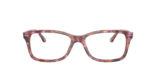 Ray-Ban Rb5428 Optics Eyeglasses Red & Purple Havana Frame Clear Lenses Polarized 53-17
