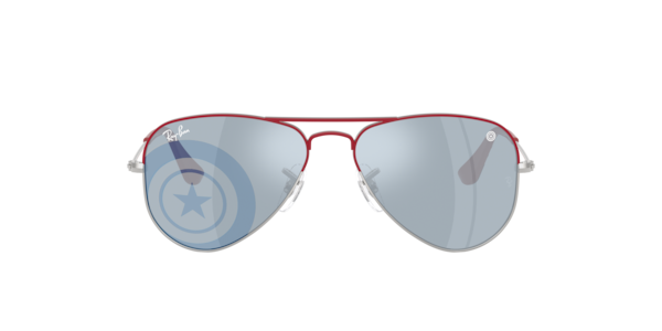 Ray-Ban Ray-Ban Marvel© - Captain America Mini Aviator Sunglasses Silver Frame Blue Lenses 52-14