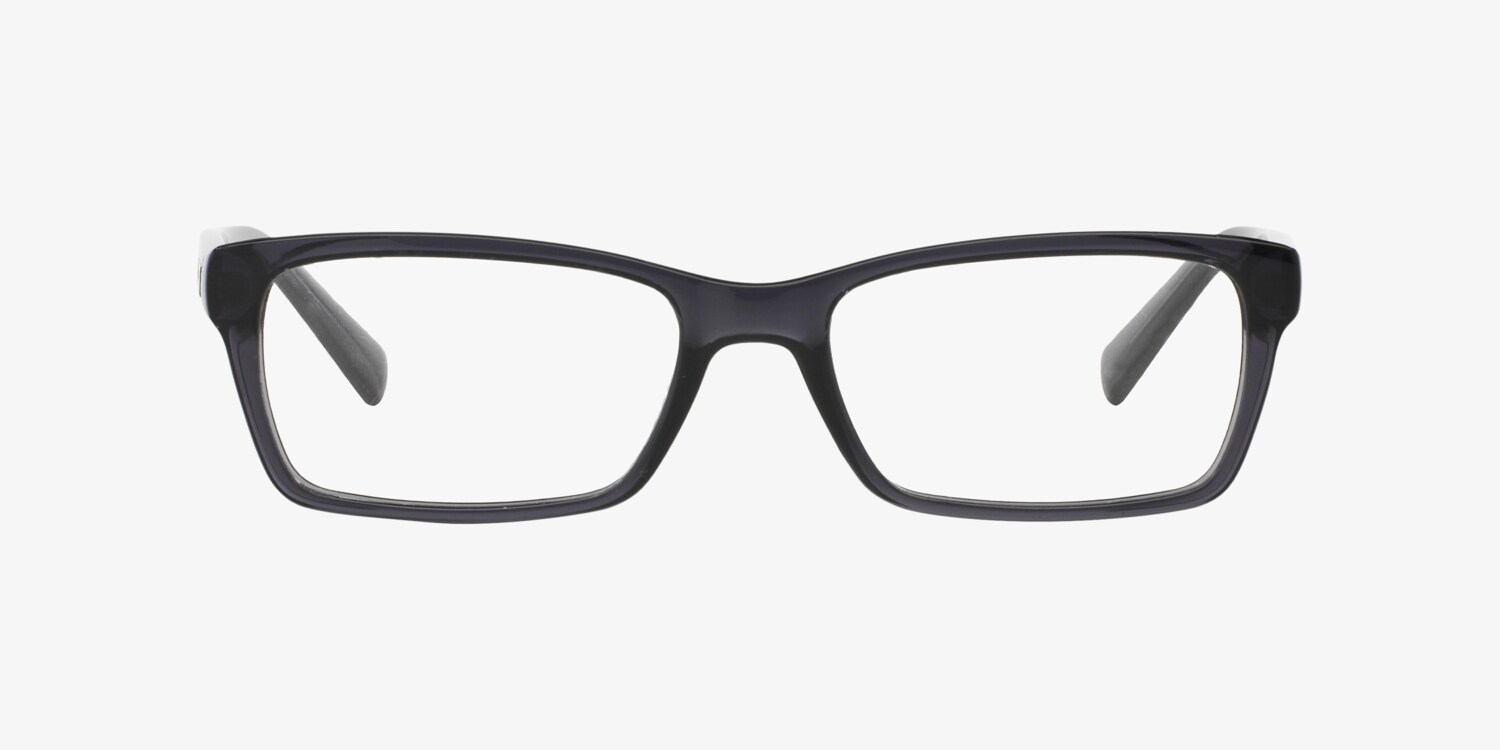 Armani Exchange Ax 3007 8005 Polished Transparent Grey Eyeglasses 53-17-145 ARMANI EXCHANGE AX 3007 8005 GRAY SMOKE EYEGLASSES 53/17/145  main image 2