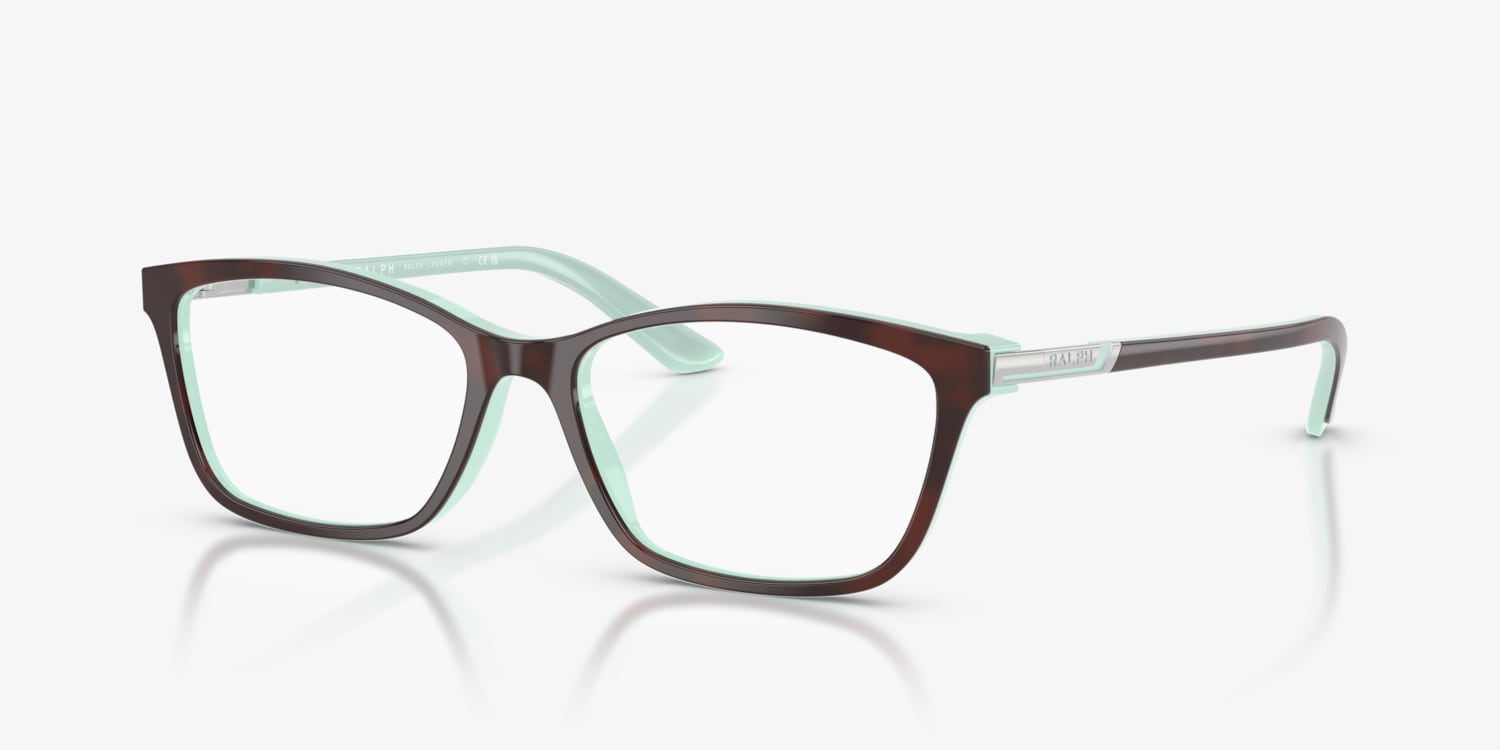 Ralph‎ by Ralph Lauren Eyeglass Frame RA7044 601 Havana Aquamarine M (52-16-135) Ralph RA7044 eyeglasses for women in Havana Aqua main image 2