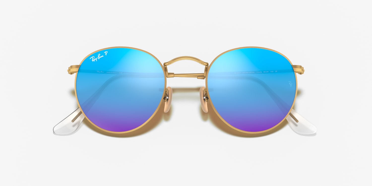 Ray-Ban Round Flash Lenses Sunglasses Ray-Ban RB3447 Round Flash Lenses Polarized Sunglasses  main image 4