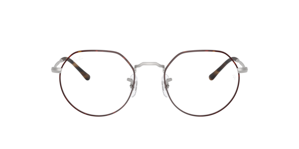 Ray-Ban Jack Optics Eyeglasses Matte Silver Frame Clear Lenses Polarized 51-20