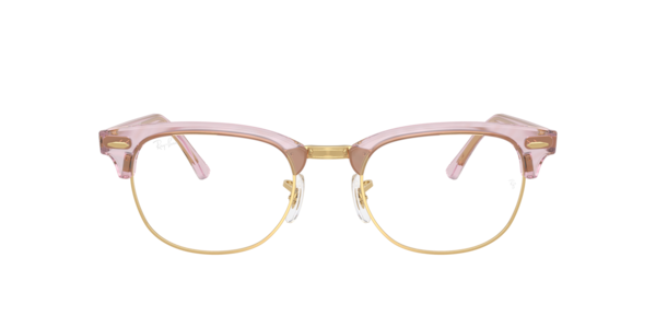 Ray-Ban Clubmaster Optics Change Eyeglasses Photo Waves Purple Frame Clear Lenses Polarized 51-21