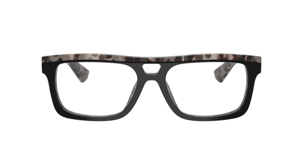 Dolce Gabbana Men's Square Eyeglasses, DG3431 - Black On Gray Havana