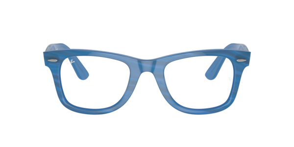 Ray-Ban Wayfarer Ease Optics Change Eyeglasses Photo Striped Blue Frame Clear Lenses Polarized 50-22