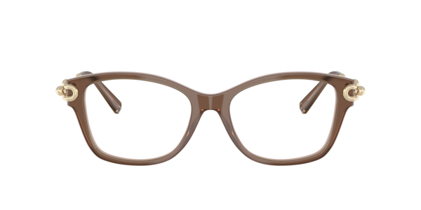 Tiffany & Co. Women's Eyeglasses, TF2266 - Brown Transparent On Pink