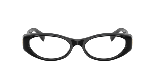 Miu Miu Women's Oval Eyeglasses, Mu 03ZV - Black