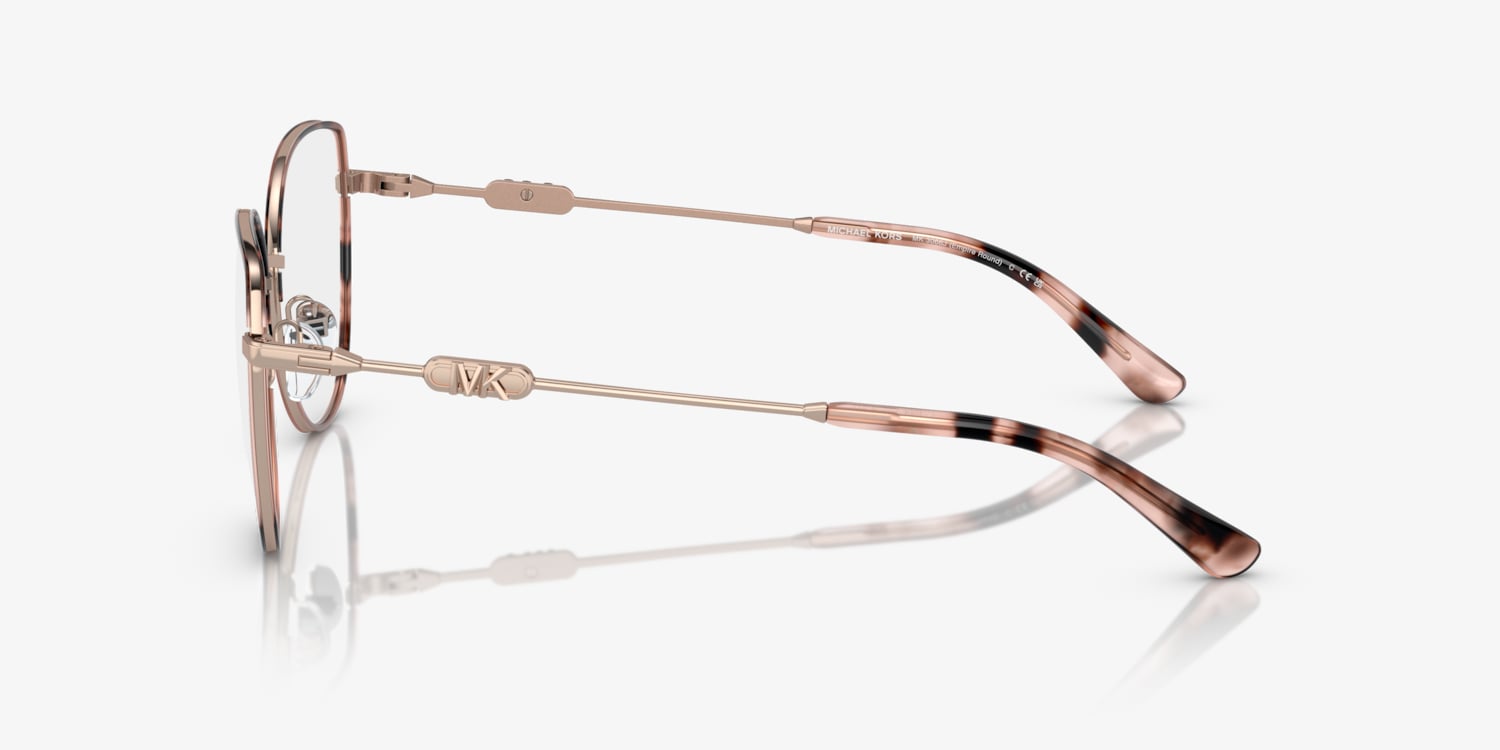 Michael Kors MK Round Rose Gold Eyeglasses Full Set Minimalist fit?width=1200&height=1200&  main image 3