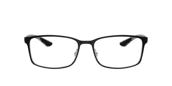 Ray-Ban Rb8424 Optics Eyeglasses Silver Frame Clear Lenses Polarized 57-18