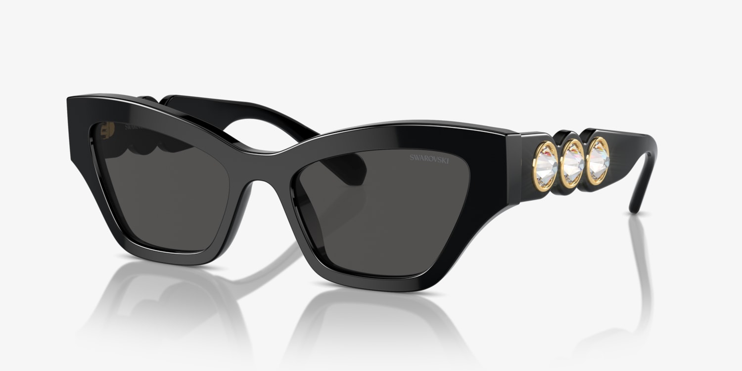Swarovski ブラック ラウンド サングラス Swarovski SK6021 Sunglasses | LensCrafters