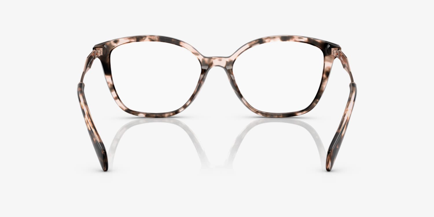 Prada Tortoiseshell Frame with pink Temples Prada PR 03WV Pink Optical Frame | Chic ROJ1O1 Eyewear | eye  main image 2