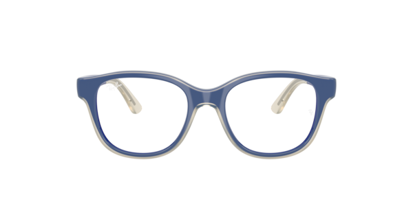 Ray-Ban Rb1950 Optics Kids Everflex Eyeglasses Blue On Transparent Frame Clear Lenses Polarized 46-17