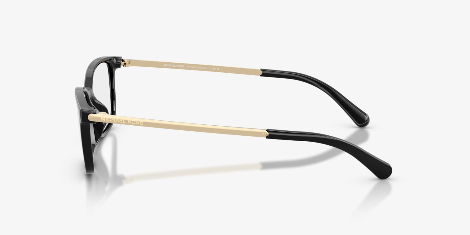 Michael Kors Slim Black Metal Frame Women\'s Glasses - Classic Everyday Wear Michael Kors MK4119U Nassau Eyeglasses | LensCrafters main image 3