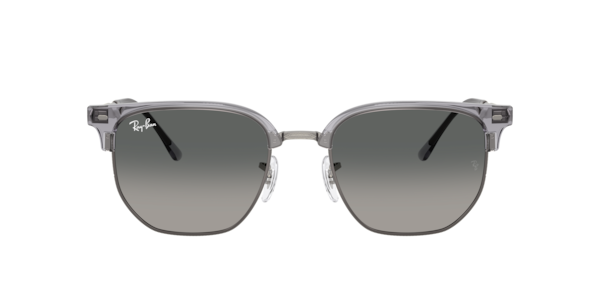 Ray-Ban New Clubmaster Sunglasses Gunmetal Frame Grey Lenses 53-20