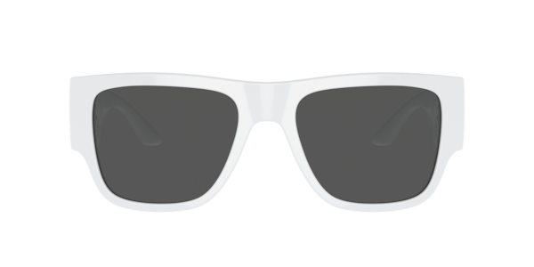 Versace VE4403 Sunglasses White Acetate Rectangle Versace VE4403 XL (57 - 20) with Grey lenses and White frame  main image 4
