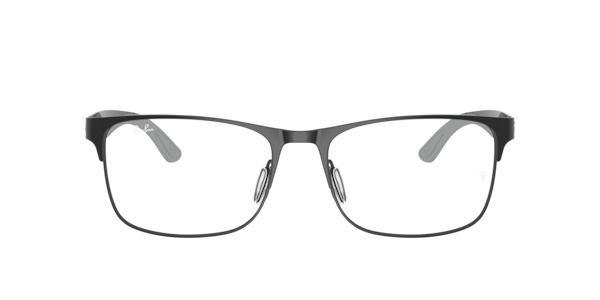 Ray-Ban Rb7550 Optics Eyeglasses Black Frame Clear Lenses Polarized 57-18