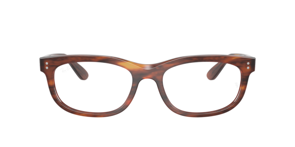 Ray-Ban Balorette Optics Eyeglasses Striped Havana Frame Clear Lenses Polarized 56-19