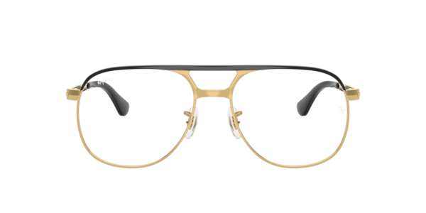 Ray-Ban Bill Max Optics Eyeglasses Gold Frame Transparent Lenses Polarized 54-17