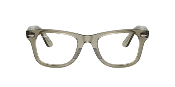 Ray-Ban Wayfarer Ease Optics Eyeglasses Transparent Green Frame Transparent Lenses Polarized 50-22
