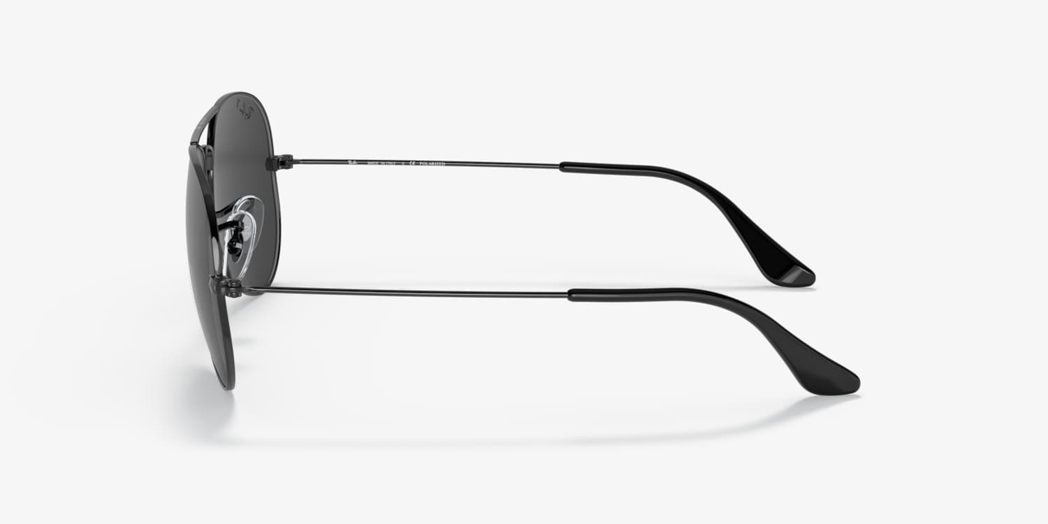 Ray-Ban RB3025 Aviator Total Black Sunglasses | LensCrafters