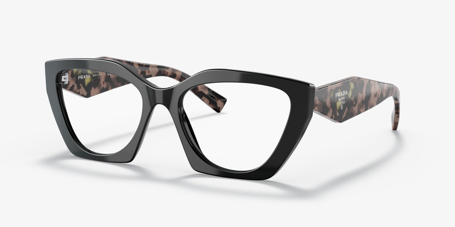 New Authentic Prada SPR 10V 1AB-09H Women’s Fashion Glasses – Black Prada PR 09ZS M (54 - 18) with Grey lenses and Black frame  main image 3