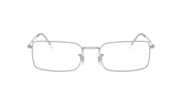 Ray-Ban Rb6557 Optics Eyeglasses Silver Frame Transparent Lenses Polarized 54-19