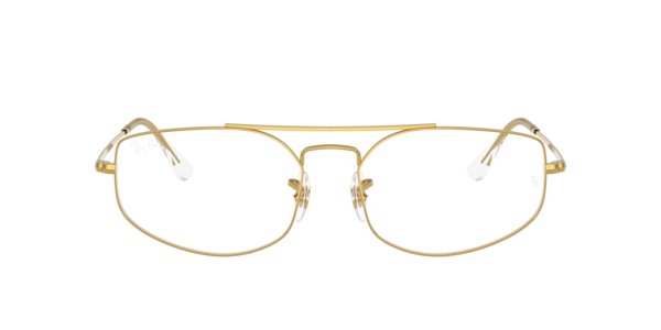 Ray-Ban Explorer V Optics Eyeglasses Legend Gold Frame Clear Lenses Polarized 58-17