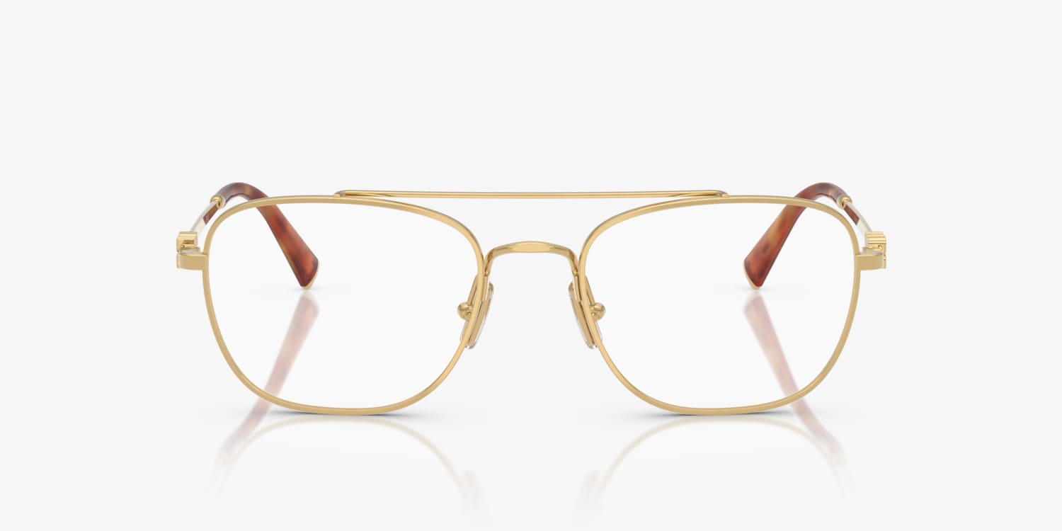 NEW Miu Miu MU51YV Gold Oversized Square Eyeglasses Frames Miu Miu MU 51WV Eyeglasses | LensCrafters main image 2