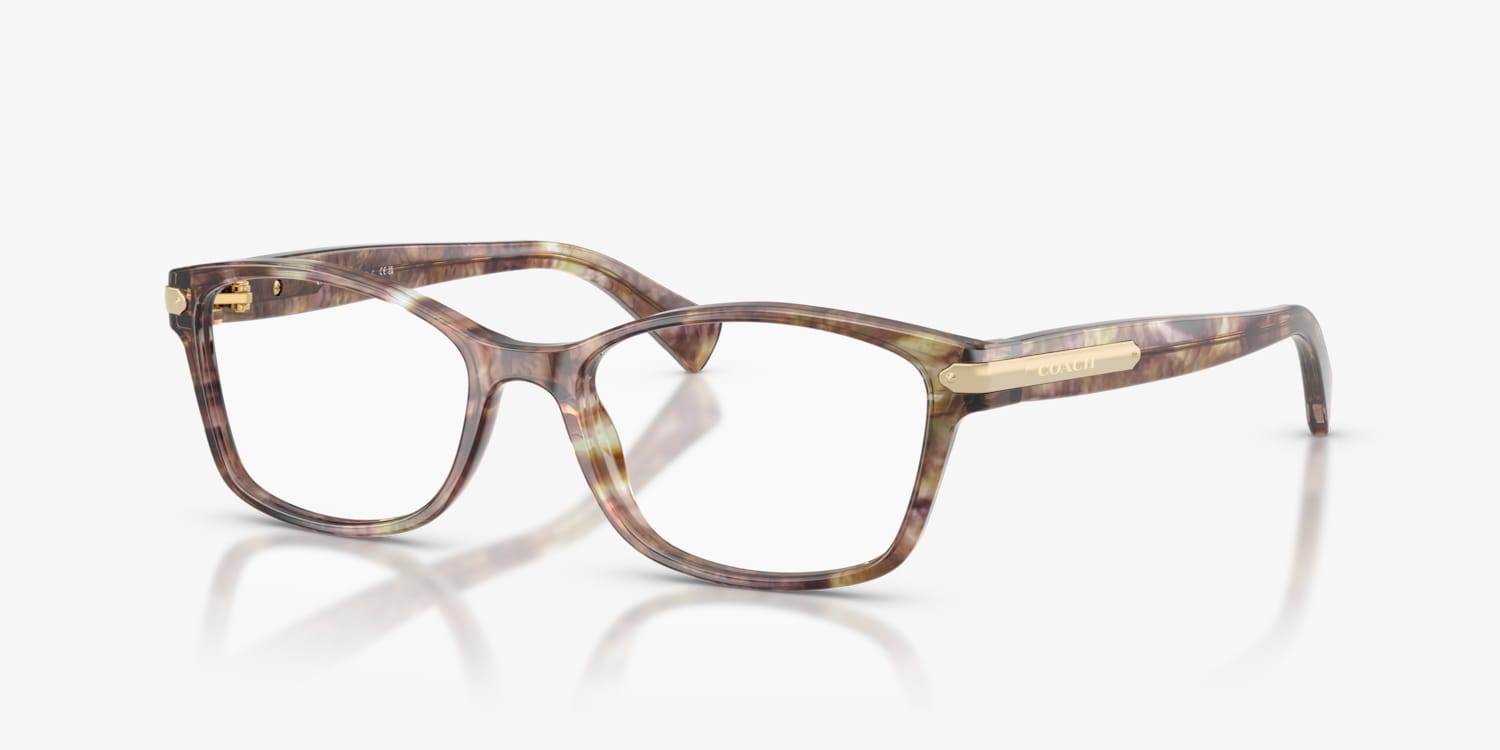 Coach Brown Frame Glasses Coach HC6089 eyeglasses for women in Olive Brown Gradient main image 3