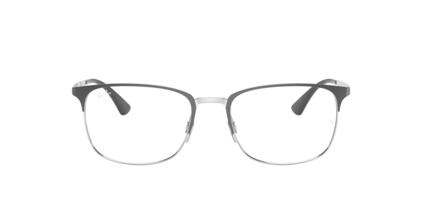 Ray-Ban Rb6421 Optics Eyeglasses Grey On Silver Frame Clear Lenses Polarized 54-18