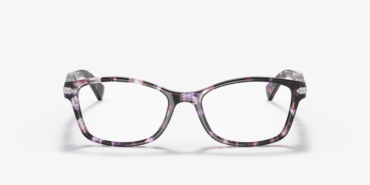 Coach HC6065 5548 Purple Tortoise Eyeglasses Frames 51-17-135 w/ Case Coach HC6065 eyeglasses for women in Purple Tortoise main image 3