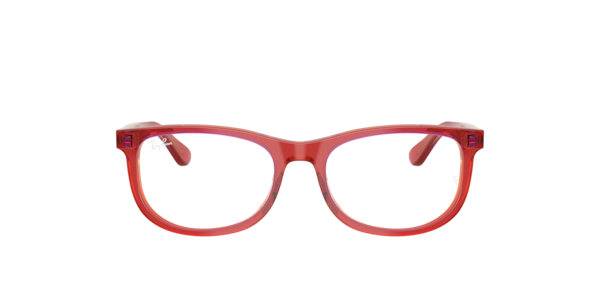 Ray-Ban Rb1642 Optics Kids Eyeglasses Transparent Red/yellow Frame Clear Lenses Polarized 48-16