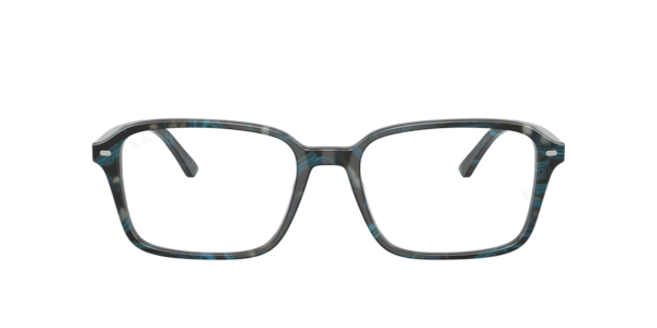 Ray-Ban Raimond Optics Eyeglasses Transparent Fantasy Blue & Grey Frame Clear Lenses Polarized 54-18