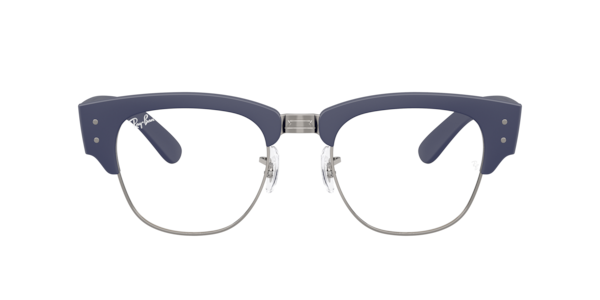 Ray-Ban Mega Clubmaster Optics Liteforce Eyeglasses Sand Blue Frame Clear Lenses Polarized 50-21
