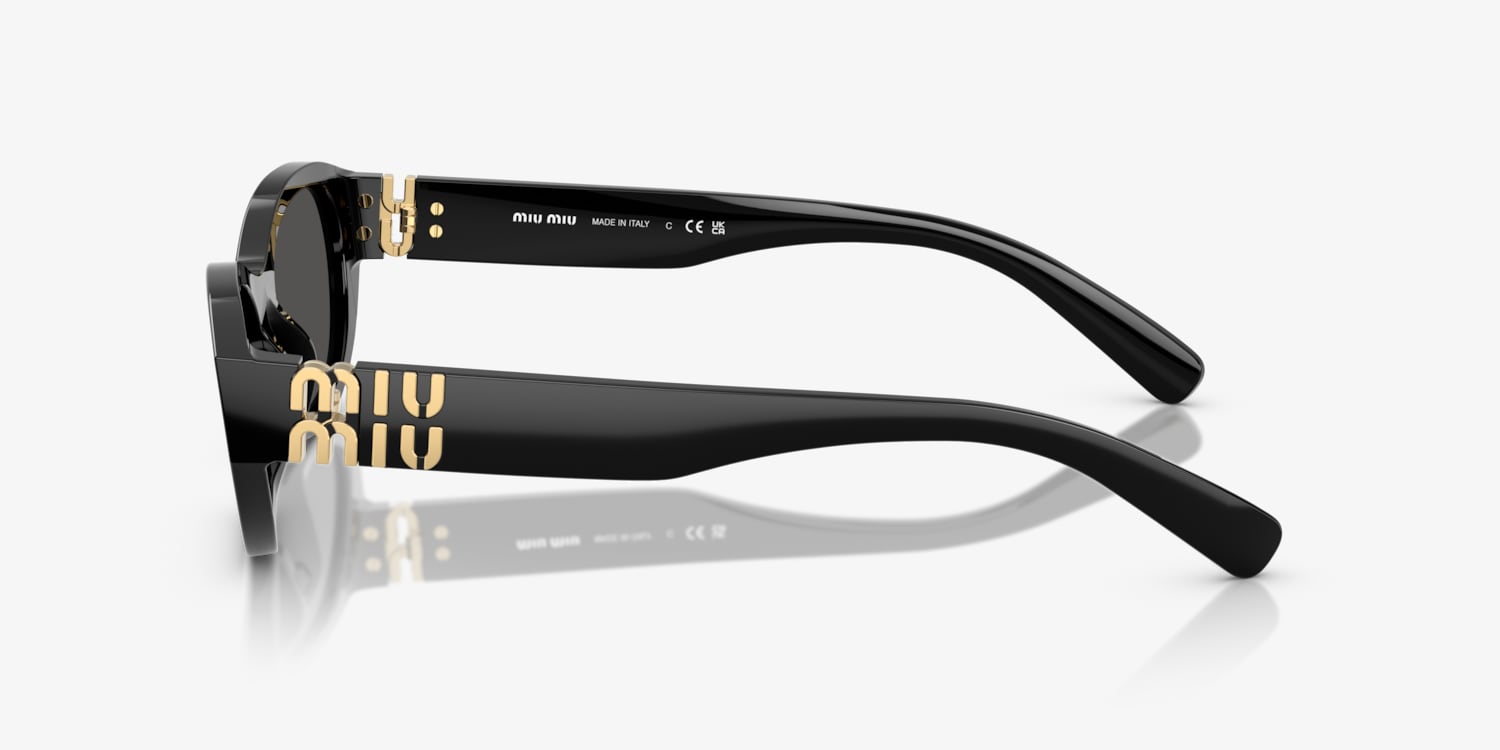 即購入可　MIUMIU A03S グリンプスサングラス ブラック Miu Miu MU A03S Sunglasses | LensCrafters